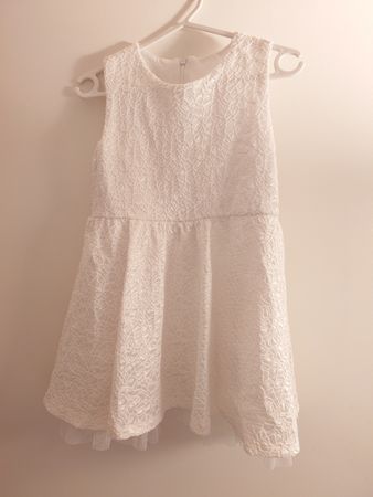 Mädchen Kleid creme weiss, 2-3 Jahre