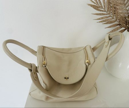 Handtasche aus echtem Leder, Made in italy!
