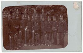 Armee Musik Photokarte, Helm-Beschriftung 154 und andere