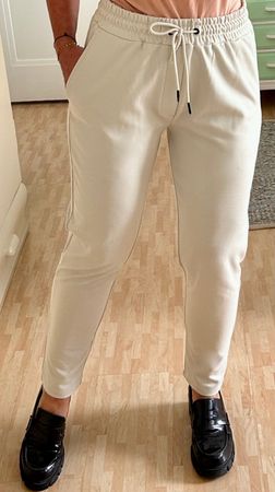 ICONO Stoffhose, Hose, Grösse M 38, beige, legère Damenhose