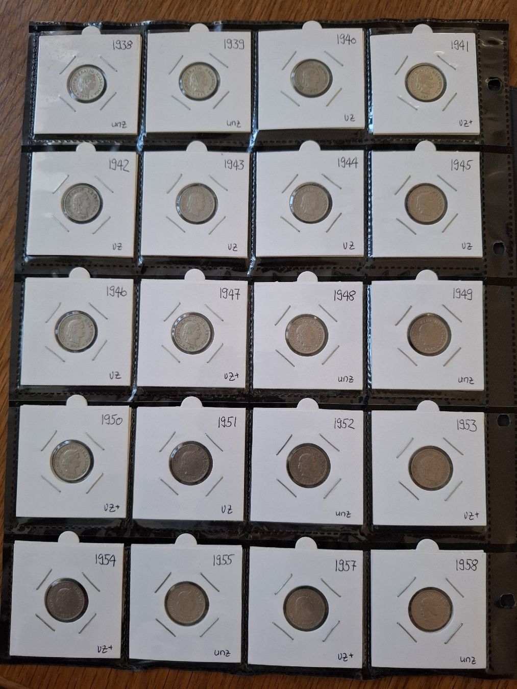 Tutti le monete: 5 Rappen Sammlung nr.42 – Usato da Hunzenschwil venduto da Hardrock6 3