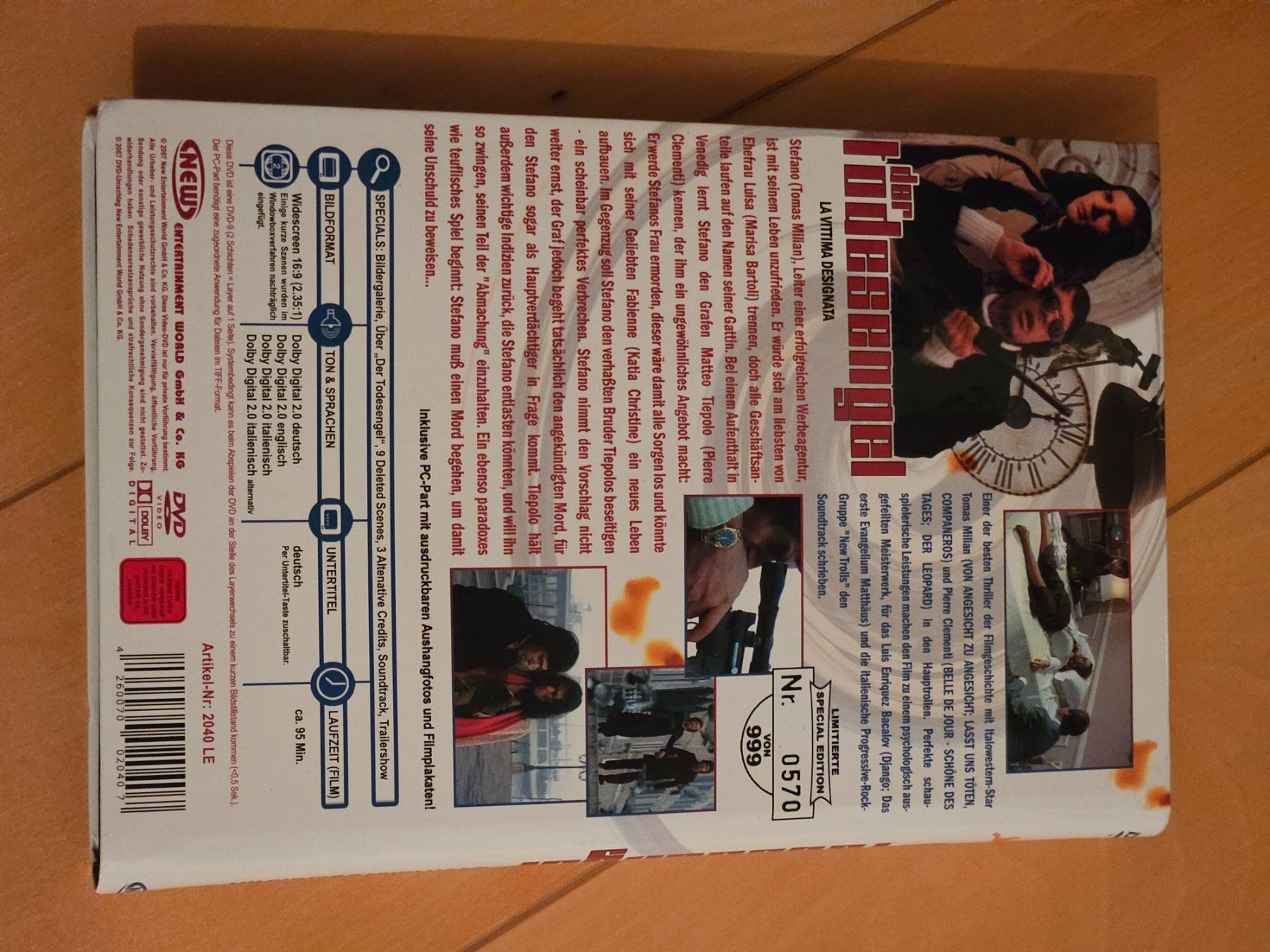 Tutti i DVDs: Der Todesengel - Grosse Hartbox- Limited Edition – Usato da Wildberg venduto da Reunionevents 1