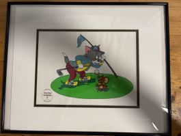 Tom & Jerry Serigraphie, Golf Szene, Limited Edition!