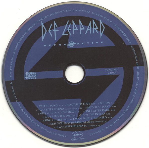 CD: Def Leppard – Retro Active - b – Usato da Brittnau venduto da Zibu 2