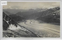 Aletschgletscher - Eggishorn - Blick gegen Riederfurka u. Wa