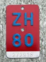 Velonummer ZH 80