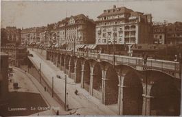 LAUSANNE - Le Grand Pont - 1917