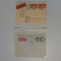 1916+1927: 2 EXPRESS Briefe, portogerecht von ZÜRICH.