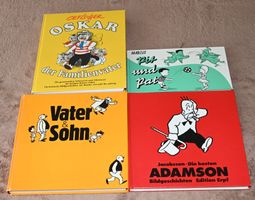4 COMIC BÜCHER… ADAMSON, OSKAR, VATER u. SOHN,  PIT u. PAT…