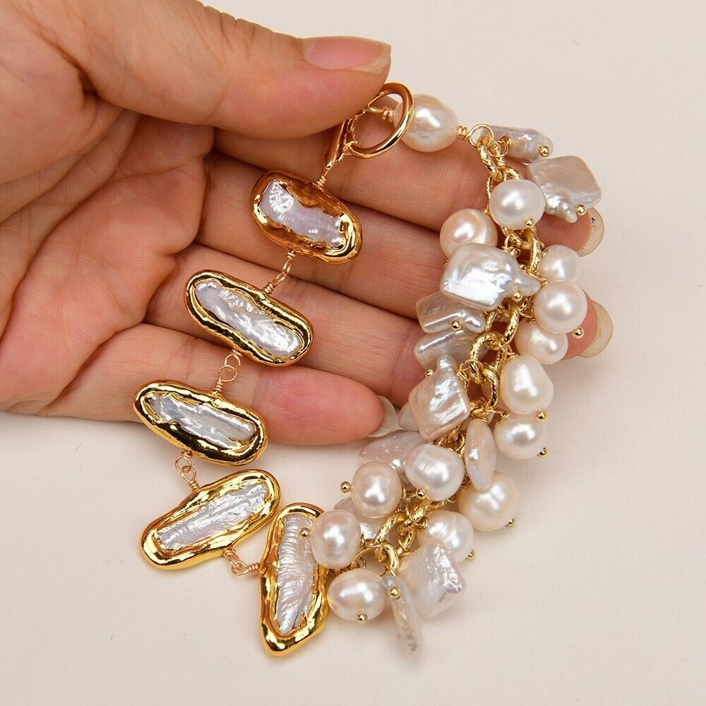 Bracciali & Braccialetti: Wunderschön Design Perlen Armband Perle Echt 20 cm Bracelet – Nuovo (secondo la descrizione) da Prilly venduto da ilyria73 9