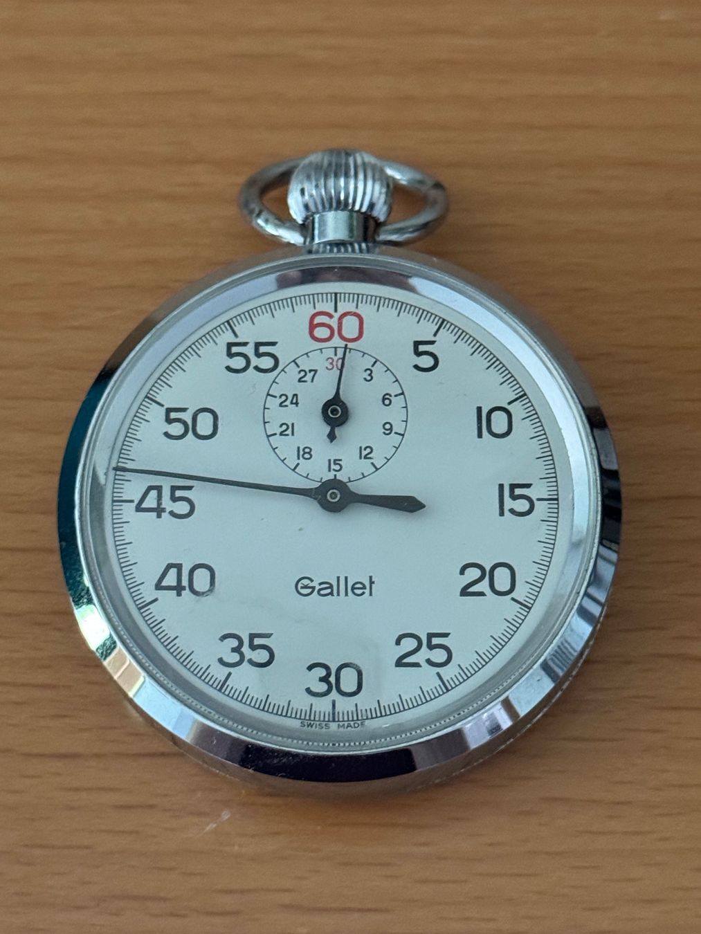 Orologi: Gallet Stoppuhr – Difettoso da Kaiseraugst venduto da Drasa