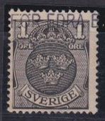 Schweden, Mi 57⊙, mit WZ KUNGL POSTVERKETKW , selten