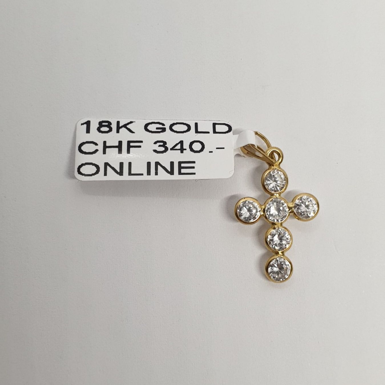 Ciondoli: Echt 18K Gold - Kreuz Anhänger – Usato da Luzern venduto da Goldhaus-Luzern 1