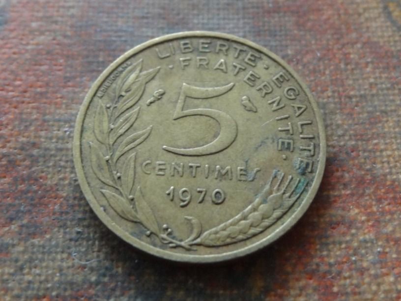 Tutti le monete: FRANCE  5 Centimes  1970 – Usato da Romanel-sur-Lausanne venduto da Swift13