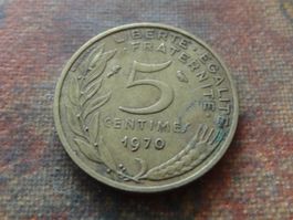 FRANCE  5 Centimes  1970