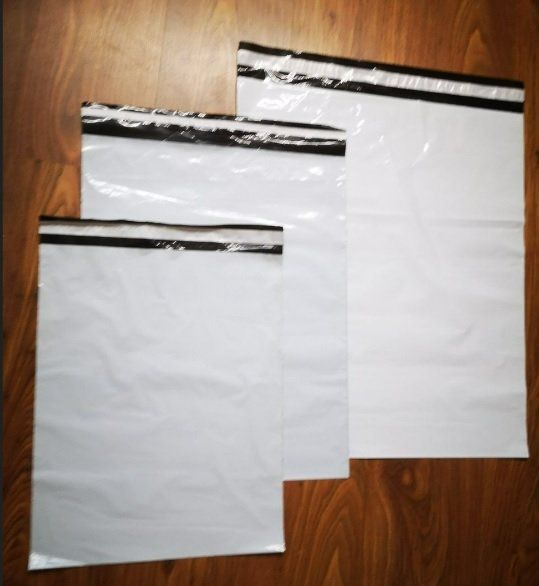 15 Stück Versandtaschen Selbstklebend – 28 X 42 Cm, Weiß, Aus Stabilem Plastik Für Pakete & Briefe