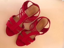 rote Sandaletten Schuhe Graceland Sandalen Weihnacht