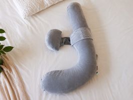 Momcozy F-Shaped Pregnancy Pillow Grey Schwangerschaftskisse