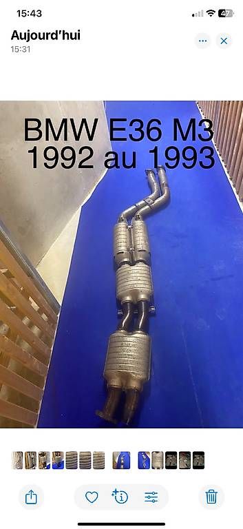 Sistemi di scarico: BMW E36 M3 catalyseur en 3 parties – Usato da Lausanne venduto da baba325