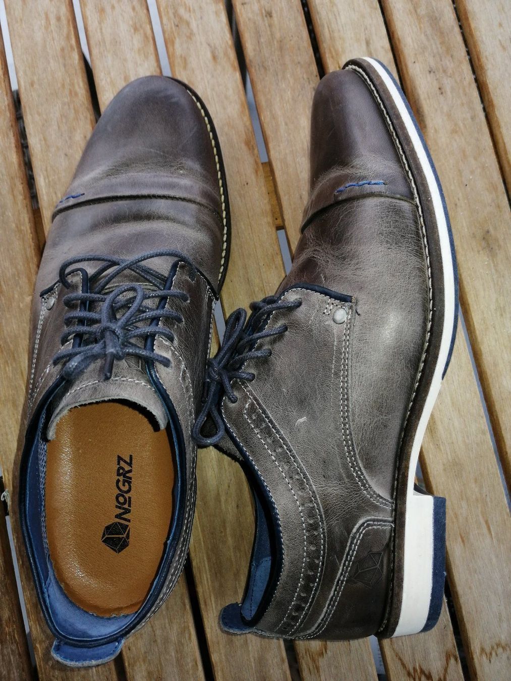 Scarpe da uomo: NoGRZ - Echtleder Herren-Halbschuhe / 40 – Nuovo e nell'imballaggio originale da Buchs ZH venduto da gecko84 2