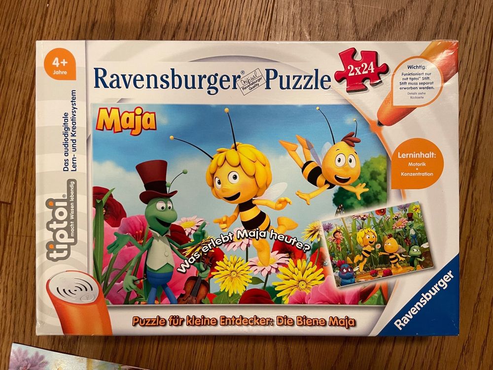 Ravensburger Puzzle Biene Maja tiptoi 2x24 Teile (Gebraucht) in ...
