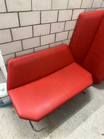 Girsberger Lounge 2-Sitzer rot, Chromgestell (4 Stück)