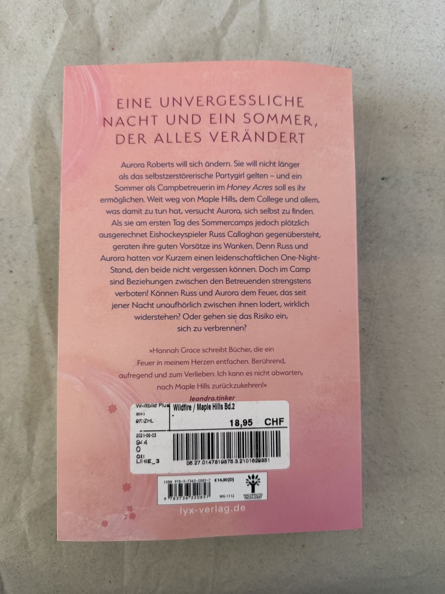 Libri: Hannah Grace, Wildfire – Nuovo (secondo la descrizione) da Winterthur venduto da ca__tj5n 1