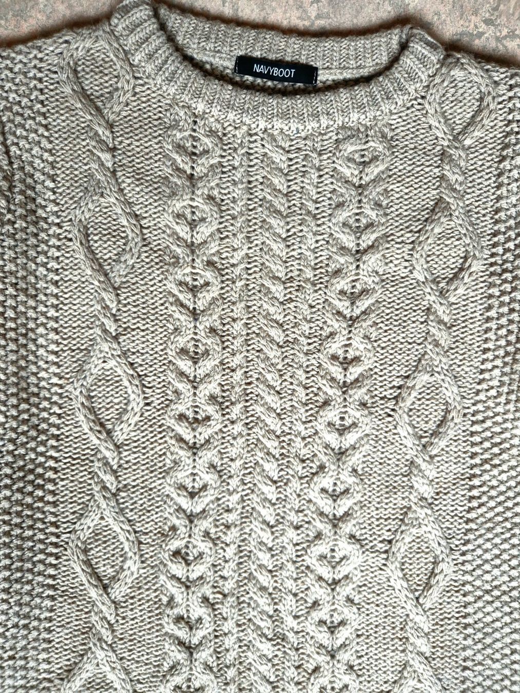 Navyboot Maglioni & Felpe: PULLOVER PULLI NAVYBOOT M 38 ZOPFMUSTER ALPACA WOLLE BEIGE – Usato da Elsau venduto da the-colorful-side 3