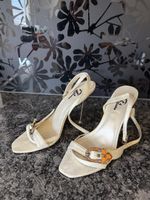 Elegant Bata Heels, Size 38, Champagne Color, Summer Shoes