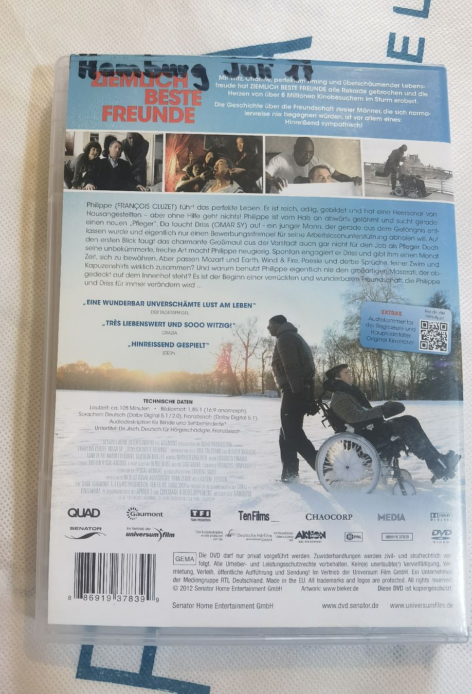 Tutti i DVDs: DVD Ziemlich beste Freunde – Usato da Kleinlützel venduto da Haras12 2