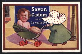 Reklame für Seife Savon Cadum, Mädchen