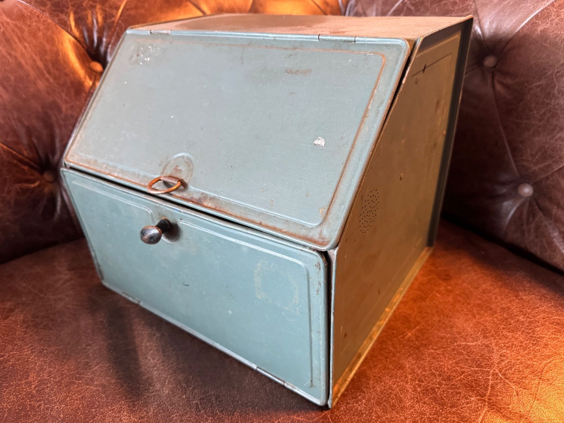 Insegne: ALTE BLECH VITRINE METALL ORIGINAL UM 1950 – Usato da Balterswil venduto da MR_FEELGOOD