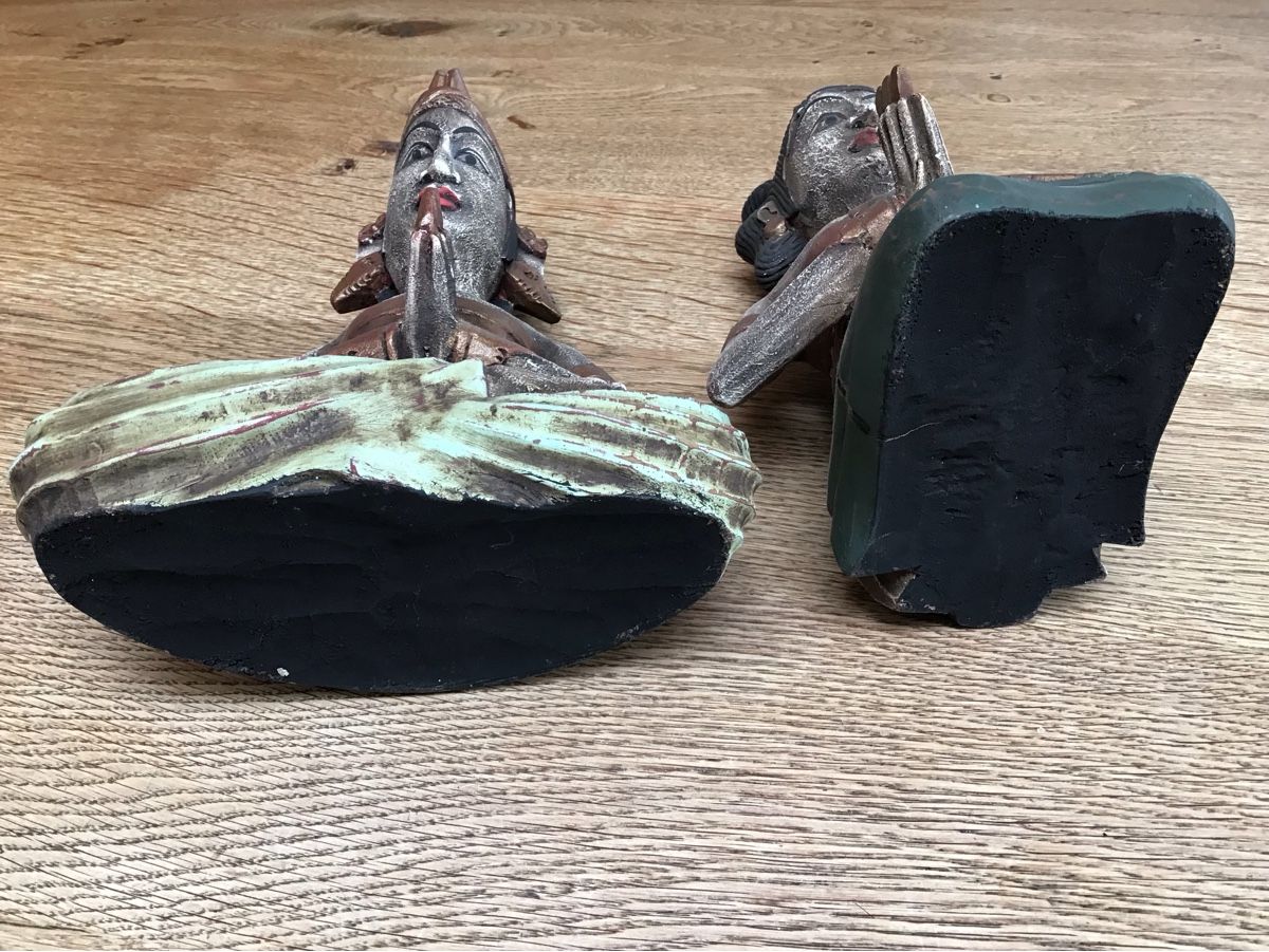 Statuette: Zwei Holzfiguren, Asien – Usato da Rodersdorf venduto da trueegg 8
