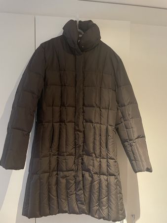 Daunen-Wintermantel dunkelbraun, 42