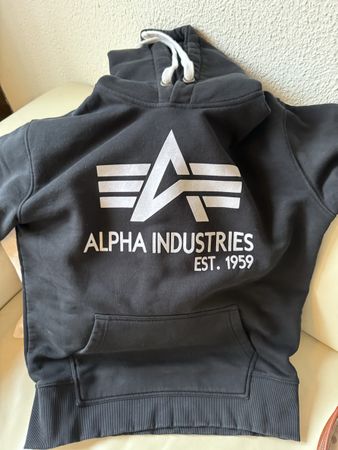 Alpha Industries Hoodie, Schwarz, Gr. M – Top Zustand!