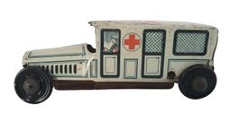 sehr alter Blech Krankenwagen