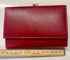 Rote Geldbörse mit Bügelverschluss, Top Zustand! Vintage!