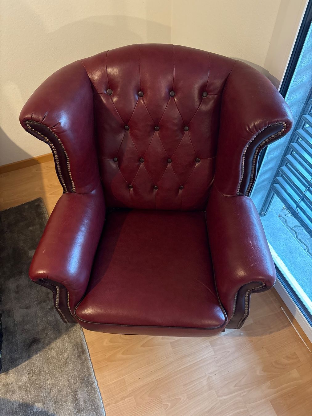 Chesterfield Poltrone: Chesterfield Sessel dunkelrot – Usato da Buchs ZH venduto da Shopping_Sabrina 1