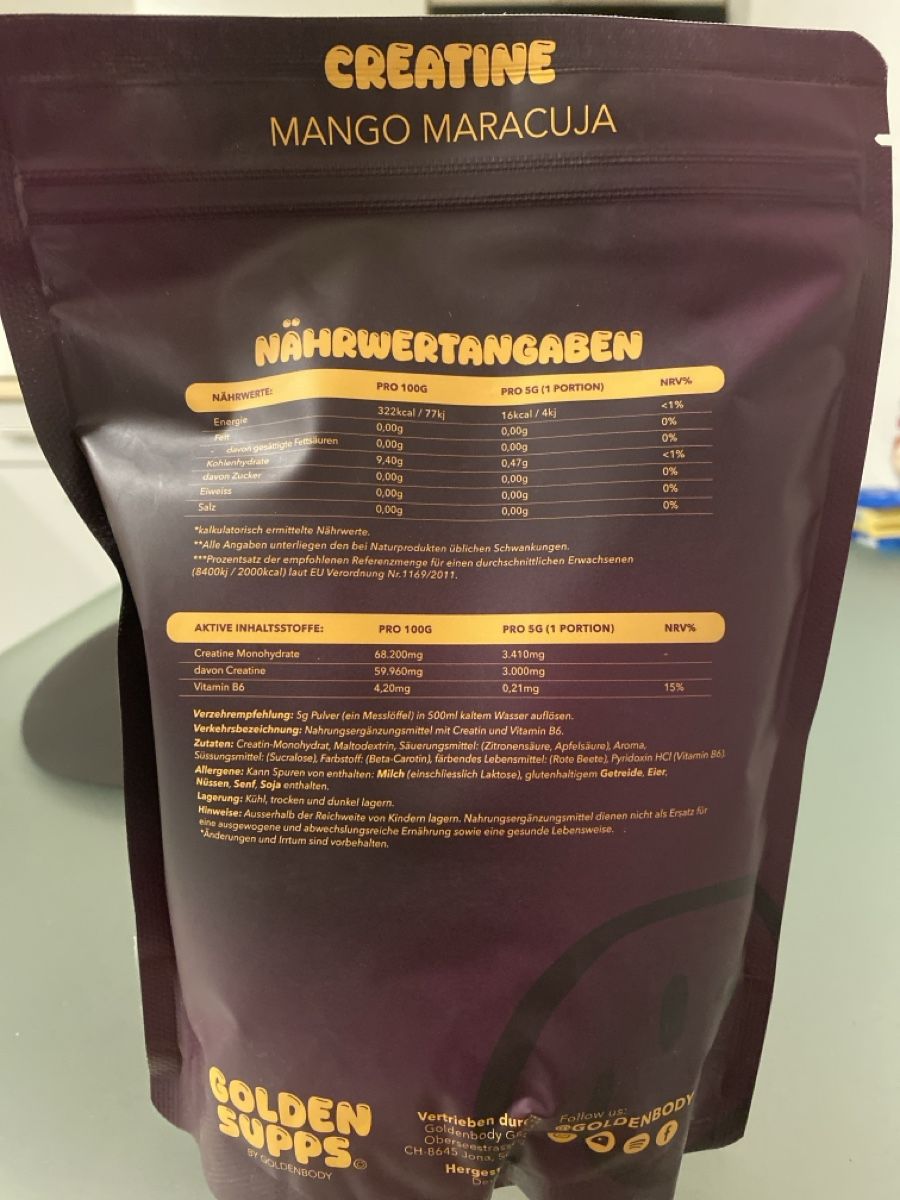 Cibi & Specialità: Golden Supps Creatine – Nuovo e nell'imballaggio originale da Rüti ZH venduto da Selven 1