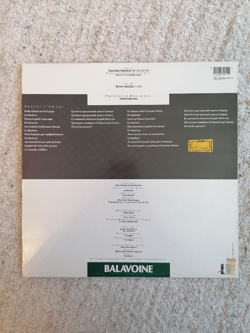 Schallplatten: 6 LP Daniel Balavoine – Gebraucht aus Bougy-Villars von Vogue 3