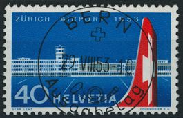 1953 - Zürich Flughafen - Ersttag Voll Stempel ET - dt