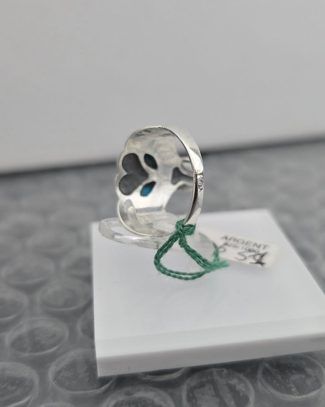 Anelli: Vintage Ring Glücksbringer "Türkis-Elefant" 925 Silber – Usato da Basel venduto da ALEXANDER4056 6