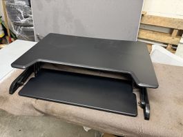 Ergonomischer Bürotischaufsatz, Stehpult - Schwarz Top!