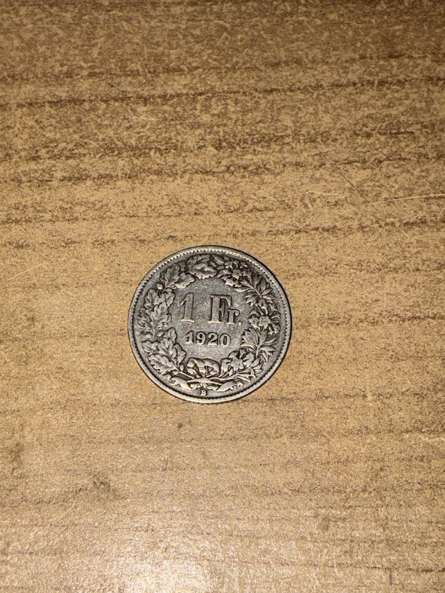 Tutti le monete: 1 Schweizer Franken  JG 1920 Silber – Usato da Locarno venduto da dieter.s77