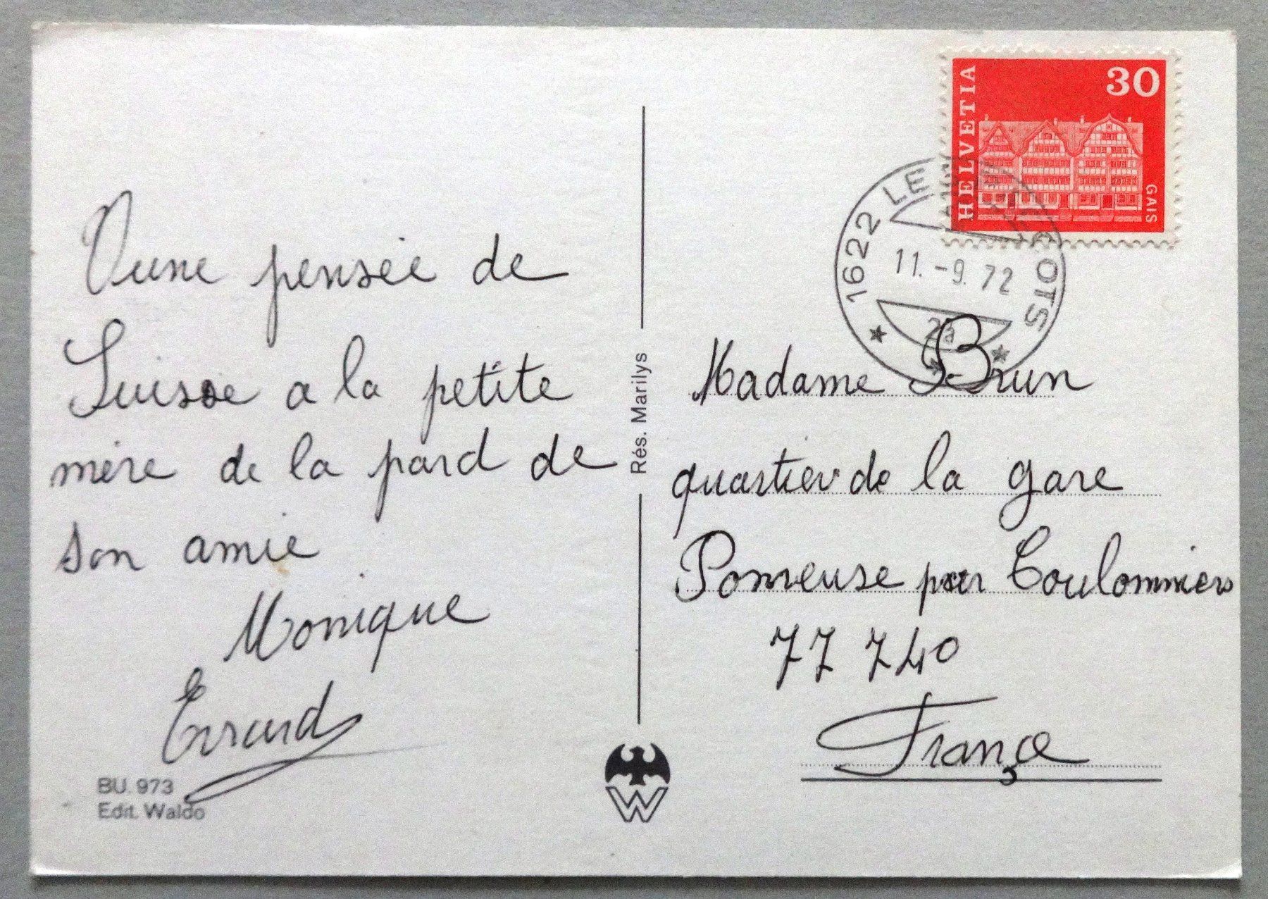 Cartoline postali: Châtel St.Denis - Les Paccots - Lac des Joncs – Usato da Fétigny venduto da Billy2miny 1