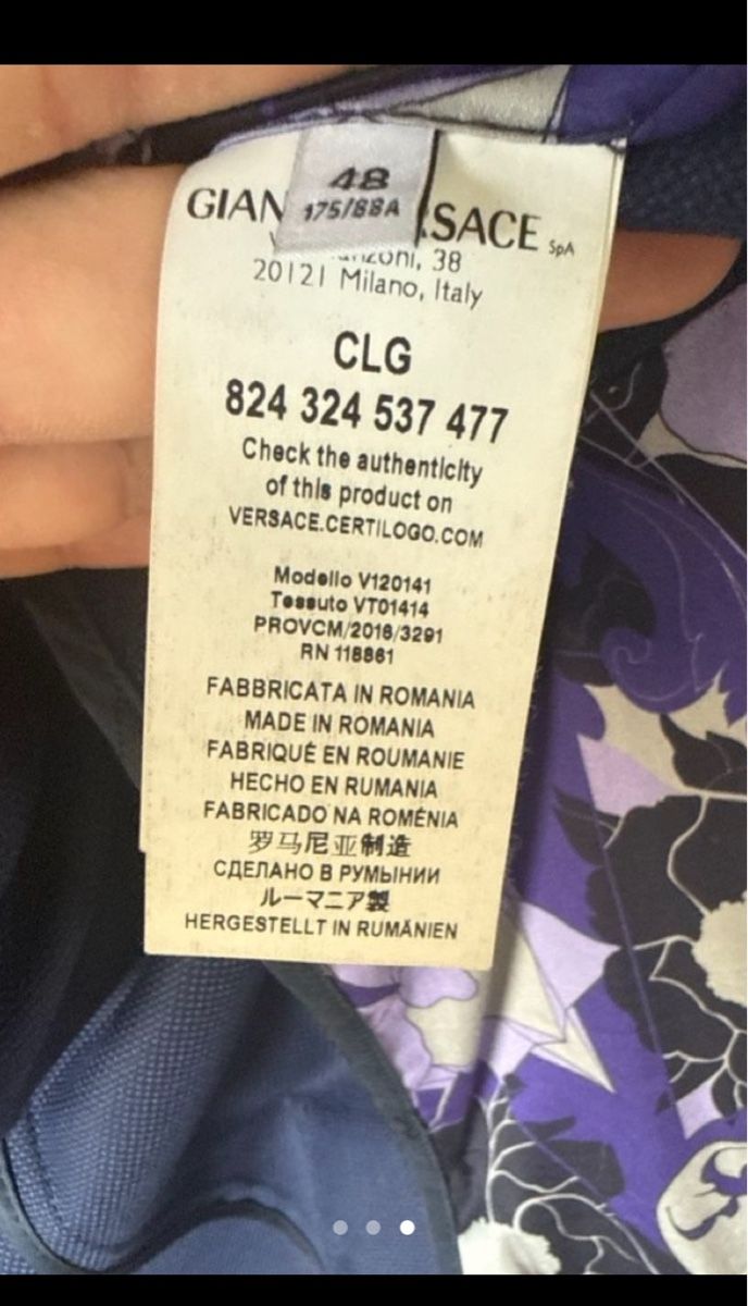 Versace Completi: Blazer Sakko Veston Versace 48 – Usato da Bern venduto da Jerry777 2