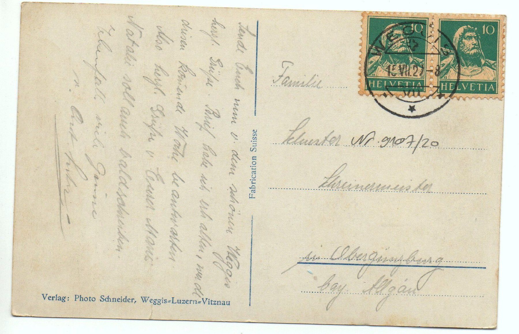 Cartes postales: WEGGIS mit Alpen Dampfschiff – D'occasion à Jona par philajona 1