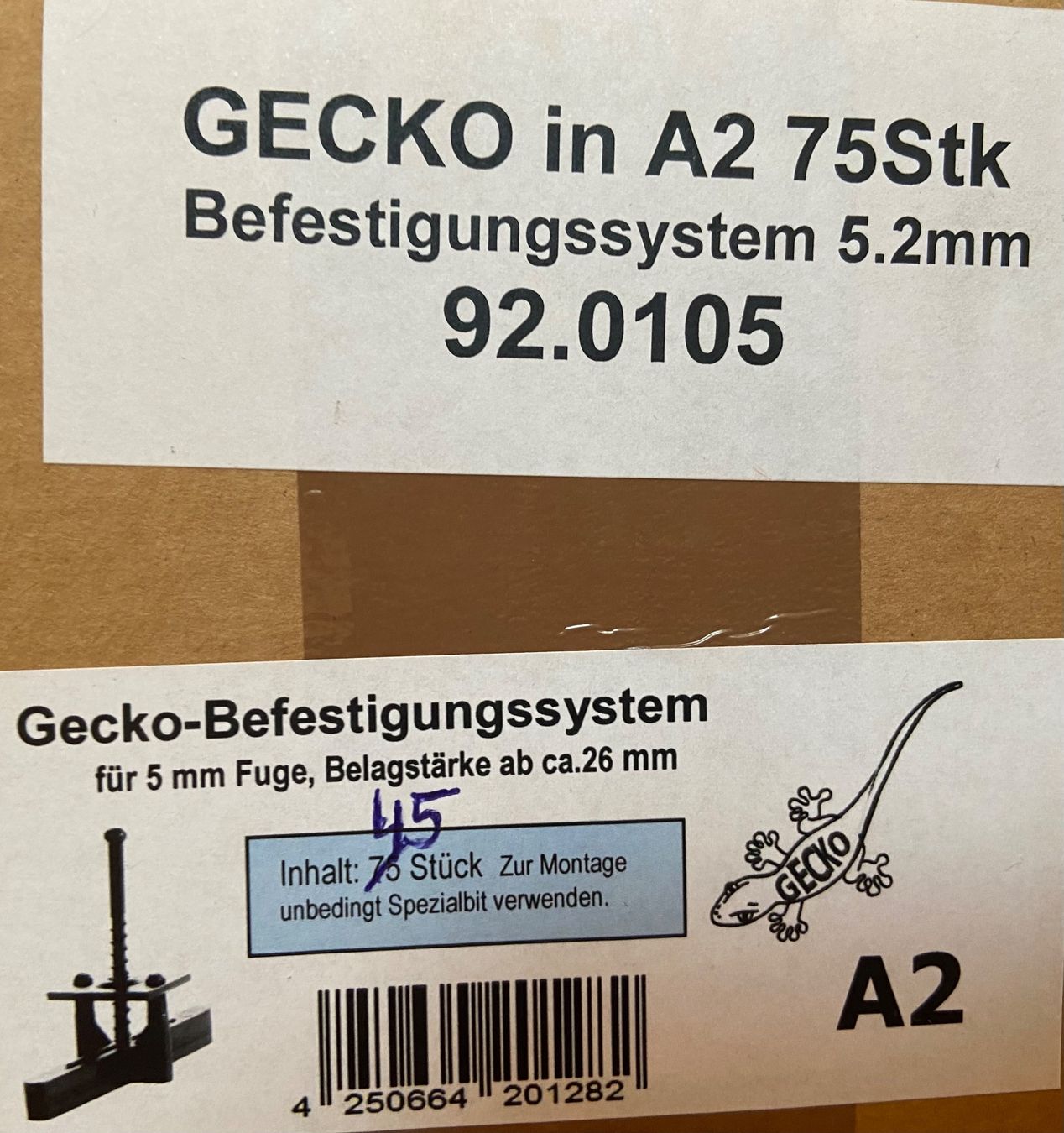 Supporti a parete: Gecko-Befestigungssystem – Nuovo (secondo la descrizione) da Widnau venduto da Imani