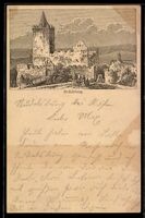 Vorläufer-Lithographie Rudelsburg, 1893