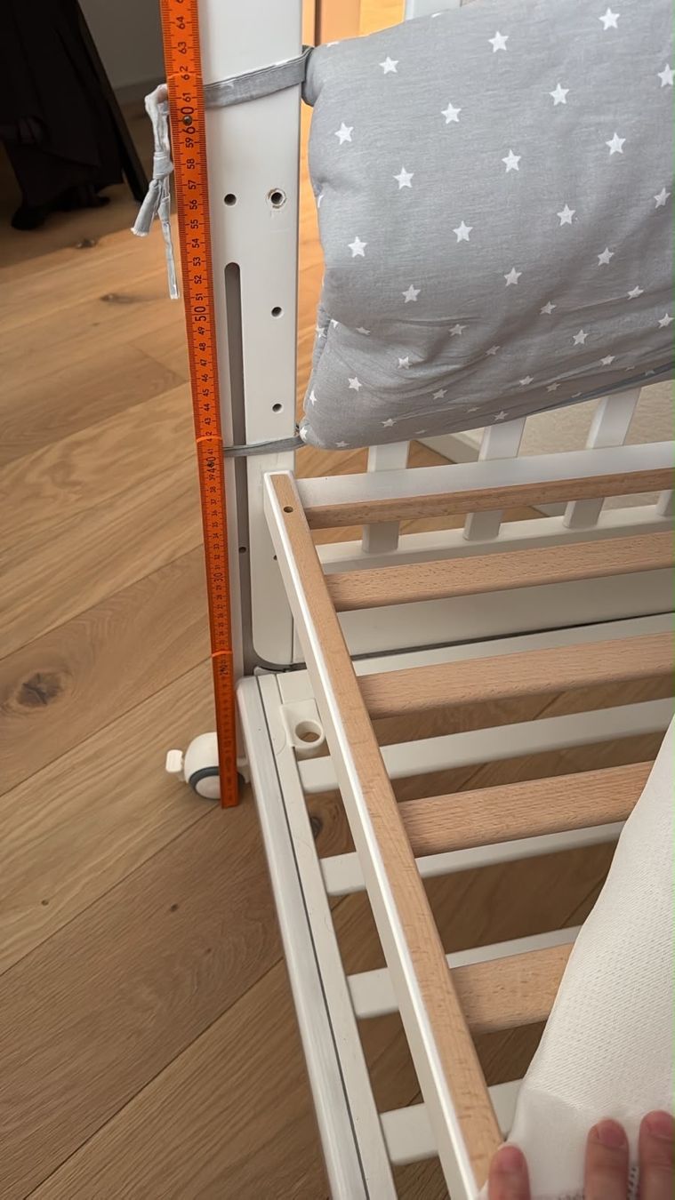Letti: Beistellbett weiss, mit Matratze – Usato da Rorschach venduto da TrendyDeals 9